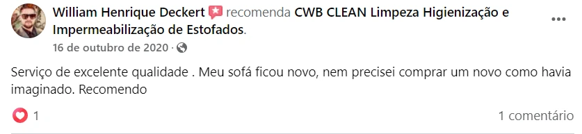 Avaliação do Cliente William