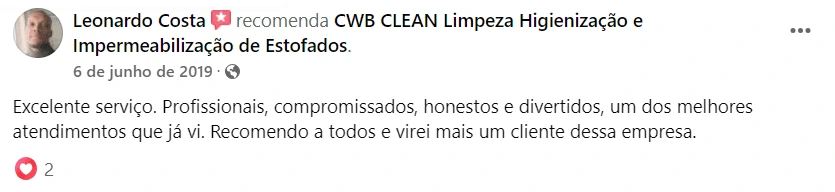 Avaliação do Cliente Leonardo