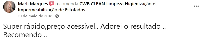 Avaliação da Cliente Marli